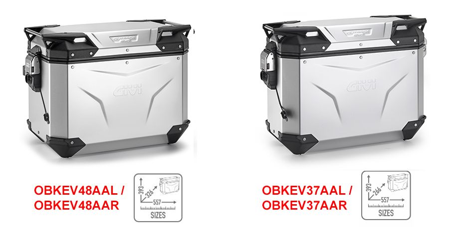 BMW R1200GS (04-12), R1200GS Adv (05-13) & HP2 GIVI Trekker Outback EVO Smart cases anodised