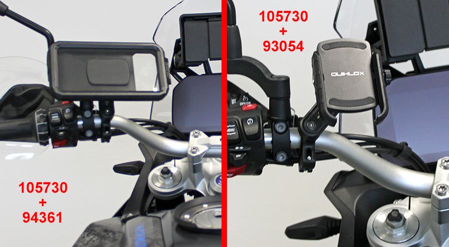 BMW R1200RT (2005-2013) Smartphone support Quiklox for handlebars